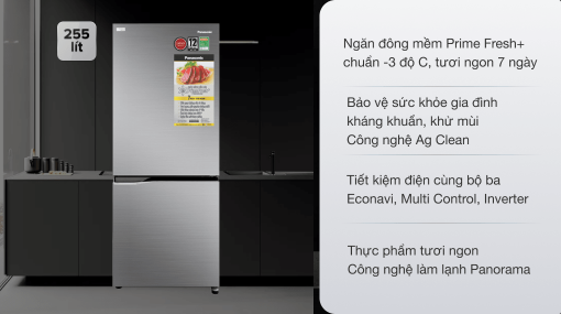 Tủ lạnh Panasonic Inverter 255 lít NR-BV280QSVN