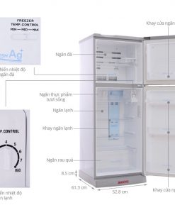 Hình dáng Tủ lạnh Sanyo 186 lít SR-S205PN